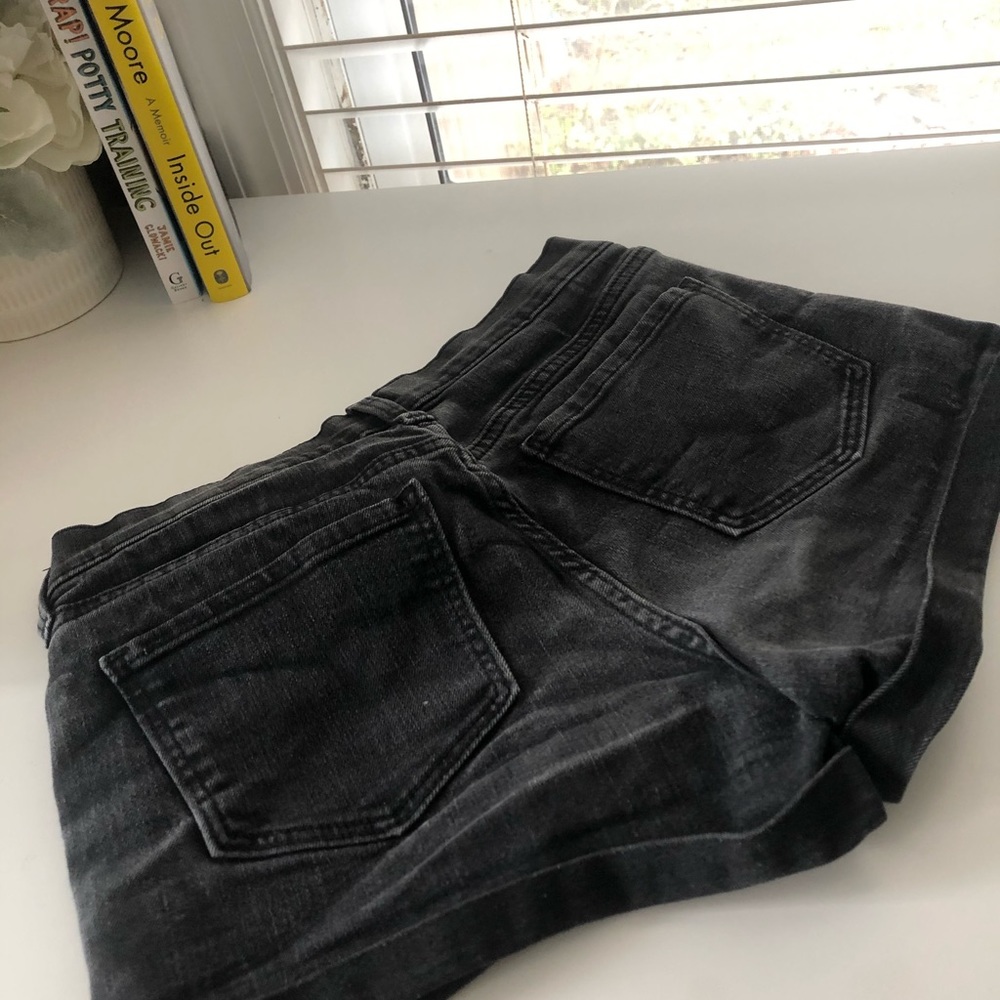 Black Denim Shorts - Picture 3 of 4